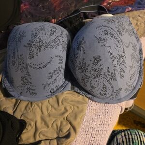 Cacique Blue Patterned Bra